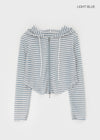 Tiback Stripe Summer Two-Way Hoodie Zip-Up