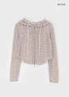 Tiback Stripe Summer Two-Way Hoodie Zip-Up