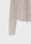 Tiback Stripe Summer Two-Way Hoodie Zip-Up