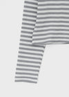 [MADE] Vito Stripe Boat-Neck Crop Long Sleeve T-shirt
