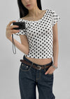[MADE] Spitty Dot Print Short Sleeve T-shirt