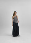 [MADE] Brisa Stripe Holter-Neck Sleeveless (Built-in Cap)