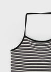 [MADE] Brisa Stripe Holter-Neck Sleeveless (Built-in Cap)