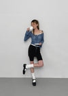 Heringme U-Neck Summer Flare Long Sleeve Tee
