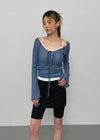 Heringme U-Neck Summer Flare Long Sleeve Tee