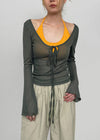 Heringme U-Neck Summer Flare Long Sleeve Tee