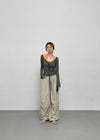 Heringme U-Neck Summer Flare Long Sleeve Tee