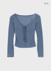 Heringme U-Neck Summer Flare Long Sleeve Tee