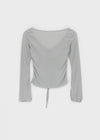 Heringme U-Neck Summer Flare Long Sleeve Tee