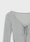 Heringme U-Neck Summer Flare Long Sleeve Tee