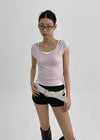 [MADE] Lensha V-Neck Cap Short Sleeve T-shirt