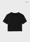 Kongking Dot Crop Short Sleeve Tee