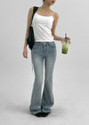 Denkey Washing Incision Boot Cut Denim Pants
