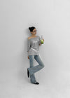 Lukua Lettering One-Shoulder Short Sleeve Tee