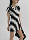 [MADE] Lyon Stripe Hood Mini Dress