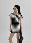 [MADE] Lyon Stripe Hood Mini Dress