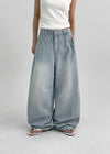 [MADE] Zesty Stripe Balloon Denim Pants
