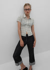 [MADE] Rorosy Check Short Sleeve Blouse