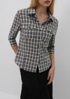 [MADE] Leche 3/4 Sleeve Check Shirt