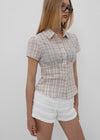 [MADE] Rorosy Check Short Sleeve Blouse