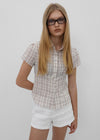 [MADE] Rorosy Check Short Sleeve Blouse