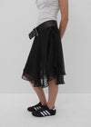 [MADE] Duol Layered Wrap Midi Skirt