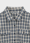 [MADE] Leche 3/4 Sleeve Check Shirt