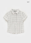 [MADE] Rorosy Check Short Sleeve Blouse