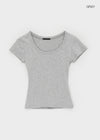 Dicuber Slim U-Neck Short Sleeve Tee