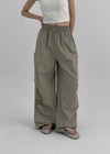 Beltem Nylon Wide String Pants