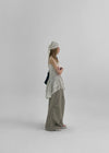 Beltem Nylon Wide String Pants