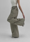 Beltem Nylon Wide String Pants