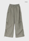 Beltem Nylon Wide String Pants