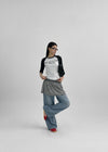 [MADE] Conzi Contrast Raglan 3/4 Sleeve Tee