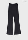 Toomeet Layered Ribbed Bootcut Banding Pants