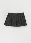 [MADE] Kiku Check Pleated Mini Wrap Skirt