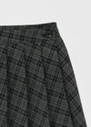 [MADE] Kiku Check Pleated Mini Wrap Skirt