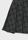 [MADE] Kiku Check Pleated Mini Wrap Skirt