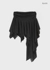 Ailo Dot Asymmetric Flare Mini Skirt