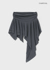 Ailo Dot Asymmetric Flare Mini Skirt