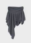 Ailo Dot Asymmetric Flare Mini Skirt
