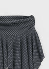 Ailo Dot Asymmetric Flare Mini Skirt
