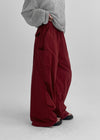Beltem Nylon Wide String Pants