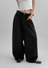 [MADE] Coffin Buckle Detail Cotton Balloon Pants