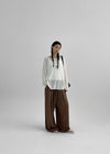 (UNISEX) Lowba One-Tuck Banding Wide Pants (Linen 30%)