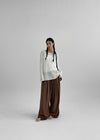 (UNISEX) Lowba One-Tuck Banding Wide Pants (Linen 30%)