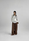 (UNISEX) Lowba One-Tuck Banding Wide Pants (Linen 30%)