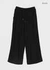 (UNISEX) Lowba One-Tuck Banding Wide Pants (Linen 30%)