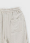 (UNISEX) Lowba One-Tuck Banding Wide Pants (Linen 30%)