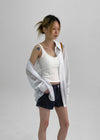 Keperin V-Neck Lace Sleeveless Top (Built-in Bra)